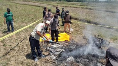 Terduga Maling Motor di Bangkalan Dibakar Massa