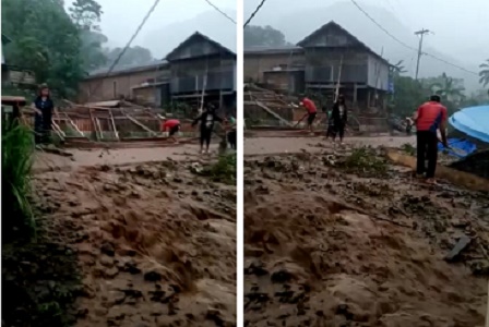 Banjir Lumpur di Tellu Limpoe Bone Seorang Pelajar Terseret
