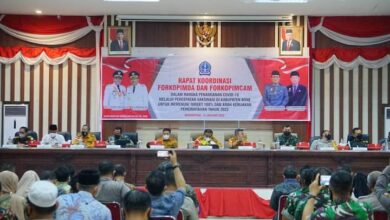 Pimpin Rakor Penangan Covid 19, Bupati Bone : Vaksinasi di Bone Baru 69,5 Persen