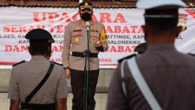 Pimpin Upacara Serah Terima Jabatan Perwira Polres Bone, Ardyansyah Harap Tingkatkan Pelayanan Masyarakat